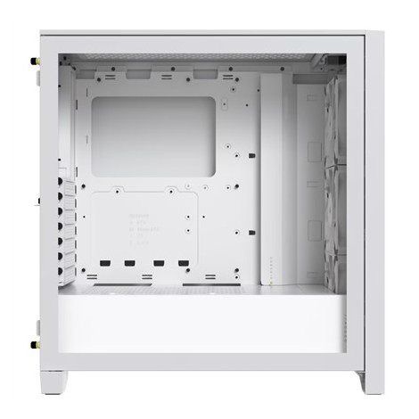 Corsair | Tempered Glass PC Case | iCUE 4000D RGB AIRFLOW | Side window | White | Mid-Tower | Power supply included No - 3